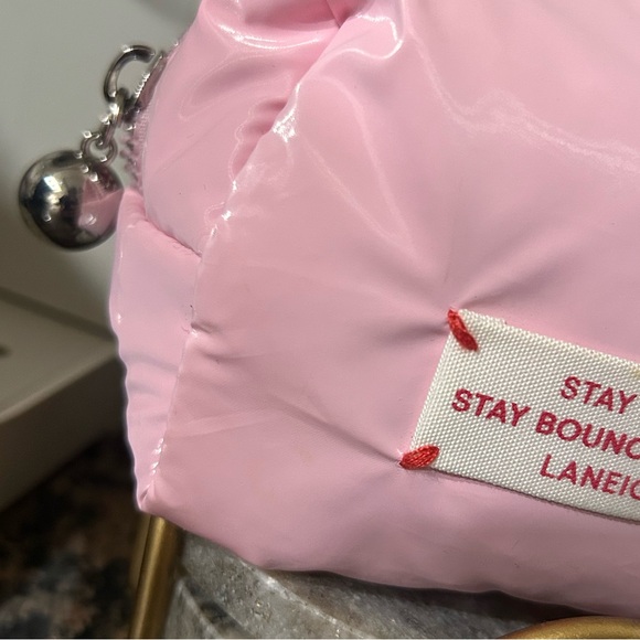 LANEIGE Shiny Mini Pink Cosmetic Bag Pouch Balm Holder Metal Charm - Picture 3 of 4